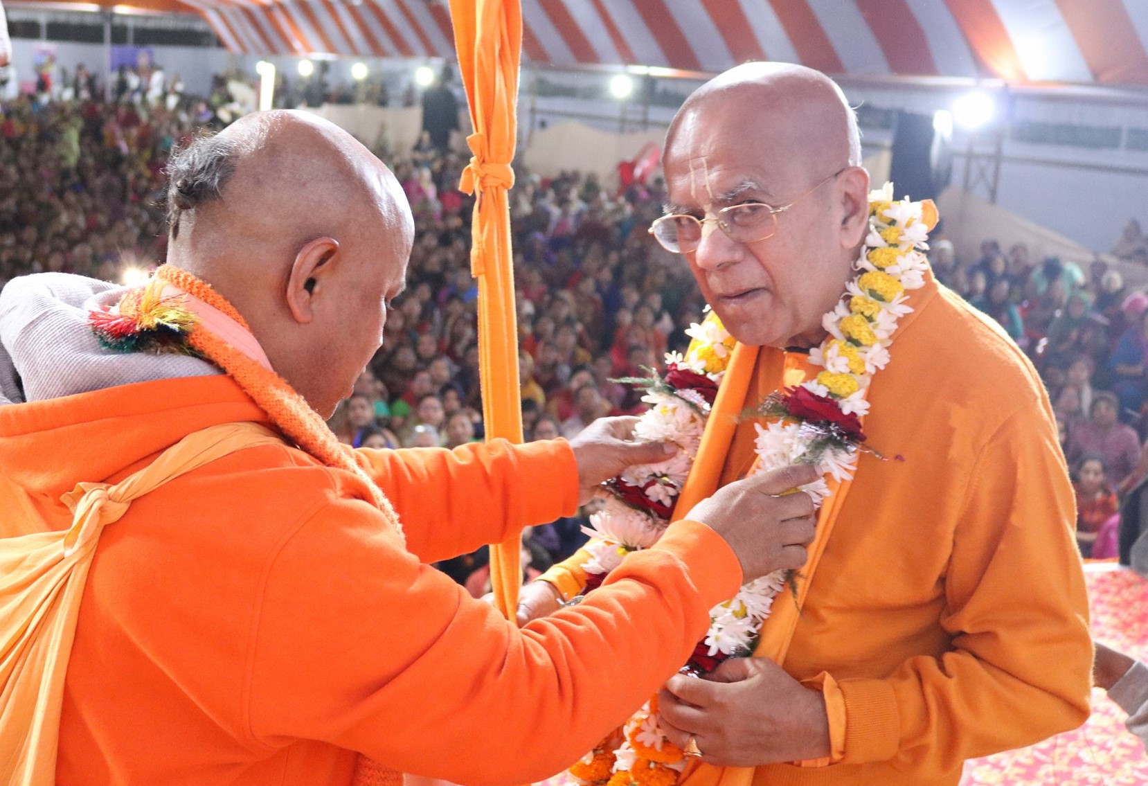 HH Prabodhanand Saraswati Swami Maharaj smiling - Divine Moments